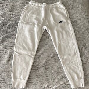 Nike White Sweatpants Relaxed Fit Joggers